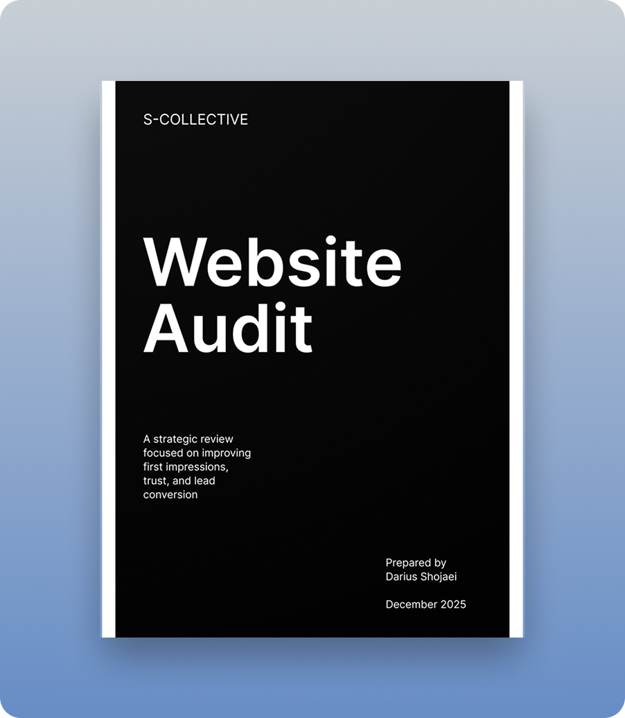 S Collective Website Audit document mockup